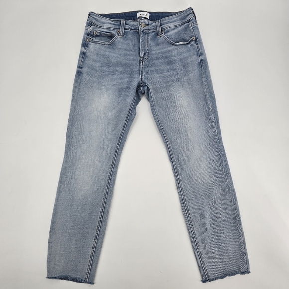 Pistola Raw Hem Faded Blue Crop Denim Jeans Size 28 - Picture 1 of 4